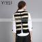 Latest Designs winter fall women stripe color block cashmere vest sweater