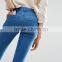 High quality stretch skinny slim fit five pocket jeans used look for lady