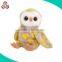 super soft pink and white sitting 8 inch owl plush stuffed owl toy