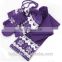 Children's fashional pretty super soft cozy warm popular jacquard beanie flove scarf set