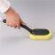 Plastic wheel car wash brush with TPR handle car clean tire brush