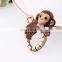 Lovely Monkey Elastic Stretch Rings And Earrings Set
