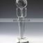 Elegant crystal trophy and crystal awards