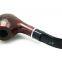 135mm Length wooden resin short tobacco pipe with small black line-dot head for smoking