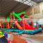 Kids Mobile air Jungle theme inflatable crocodile obstacle bounce house for sale