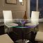 glass hotel dining tables dining table with rotating centre