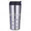 Wholesale plastic inner and stainless steel outer custom drinking tumbler coffee mug with lid