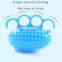 Manufacturer wholesales high quality TPR environmental protection 4-finger fitness needle ball palm training rehabilitation ball
