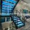 Exterior Metal Steel Stair Anti Slip Steps Spiral/ Straight / L Shaped Staircase Escalera with LED