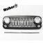 Front Grille with mesh for Jeep Wrangler jk 07+ accessories black ABS grille for Jeep Auto