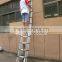 Double side telescopic aluminum step ladder with 2.6m+3.2m