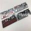 Zinc Alloy Metal 3D Red Black Custom Car Sticker Metal Chrome Car Emblem