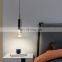 Modern Led Pendant Light Simple Single Head Hanging Lamps For Master Bedroom Bay Window Dining Table Restaurant Long Line Lamp