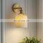 French romantic white vertical pattern ceramic vase hanging wall sconce 6w 9w warm hotel bedroom girl room bedside led wall lamp