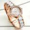 SINOBI Elegant Bracelet Ladies Wristwatch Dazzling Diamond Jewelry Watch Ceramic Images Band Quartz Watches S9581L