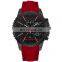 Best selling brand your logo 3 eyes stainless steel black dial japan movt wrist watch quartz