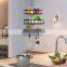Stainless Steel Corner Shower Caddy with Hooks and Soap Dish Adhesive No Drilling Shower Organizer for Bathroom Storage