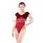 Hot Sale Two-tone Velvet Cotton Lycra Cap Sleeve Ballet Leotard for Kids and Adult