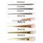 New style metal handle gold makeup brushes 7pcs