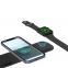 Portable 3 in 1 Wireless Magnetic Charger for Phones Earphones Smart Watches Foldable Fabric Design Charging Dock