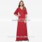 Women maxi dress 3/4 sleeve with high quality ladies dress design evening dress D250