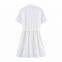Nueva ropa de mujer en estilo europeo y estadounidense, vestido corto de bordado con agujeros a la moda