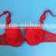 Hot Sexy Triangle Bright Red Flower Lace Bra With Wedding Hall