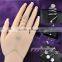 Adjustable size imitation jewelry white gold crystal finger chain ring bracelet