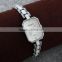 2015 Brand New style square shaped jewellery watch Sliver Fashion lady wrist watch chain LD064