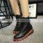 2015 new low moq usb charge genuine lesther led lights shoes simulation women