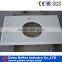 Radius beveled edge white countertop