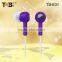 2015 Dropship consumer electronic top quality unique mini plastic super bass earphones earbuds