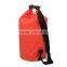 Outdoor 5L 10L 15L 20L 30L 40L 500D PVC tarpaulin waterproof dry bag with strap