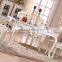 Restaurant Dining table solid wood silver leaf elephant dining table in white