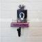 multi-function wrought iron decorative coat hooks wall mounted /fashion design resin wall hooks, coat hooks