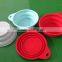 high quality silicone foldable collapsible pet dog bowl with food grade material
