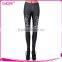 No MOQ Popular Black Fitness Print Leggings Women