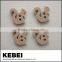 Multihole bright swiveling shank button