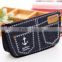 Fashion jeans pencil case with two zippers made in china