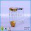 Clear Wide Mouth Straight Wall Glass Packaging Bottle With Airght Aluminum Caps