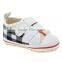 Soft non slip bottom Baby Shoes Mens Plaid Cotton not direct manufacturers dn053