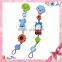 2015 New Wholesale High Quality Colorful Baby Pacifier Clip Holder Wooden Pacifier Clip