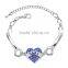 Family Jewelry Mom Sister Daughter Bracelet NANA Heart Shape Beads Crystal Rhinestone For Women Gifts