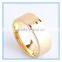 7mm Tone Spanish The Holy Bible Prayer Cross Stainless Steel Rings Golden Jewelry