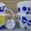 14OZ colorful british style fully decal printed coffee cups, shiny surface new bone china mug, KL5001-A420