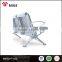 Leather cover airport waiting chairs stainless steel frame