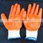 factory wholesales yellow nylon orange Nitrile coated Glove