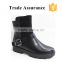 Black quality PU Italian winter leather boots women