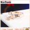 Fashion bow tie ring with heart pendant gold heart ring wholesale