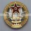 Cheap Flag shaped Custom metal badges/New style metal craft lapel badge/metal security badges for team badge